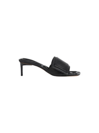 Mules Piscine en cuir - Black