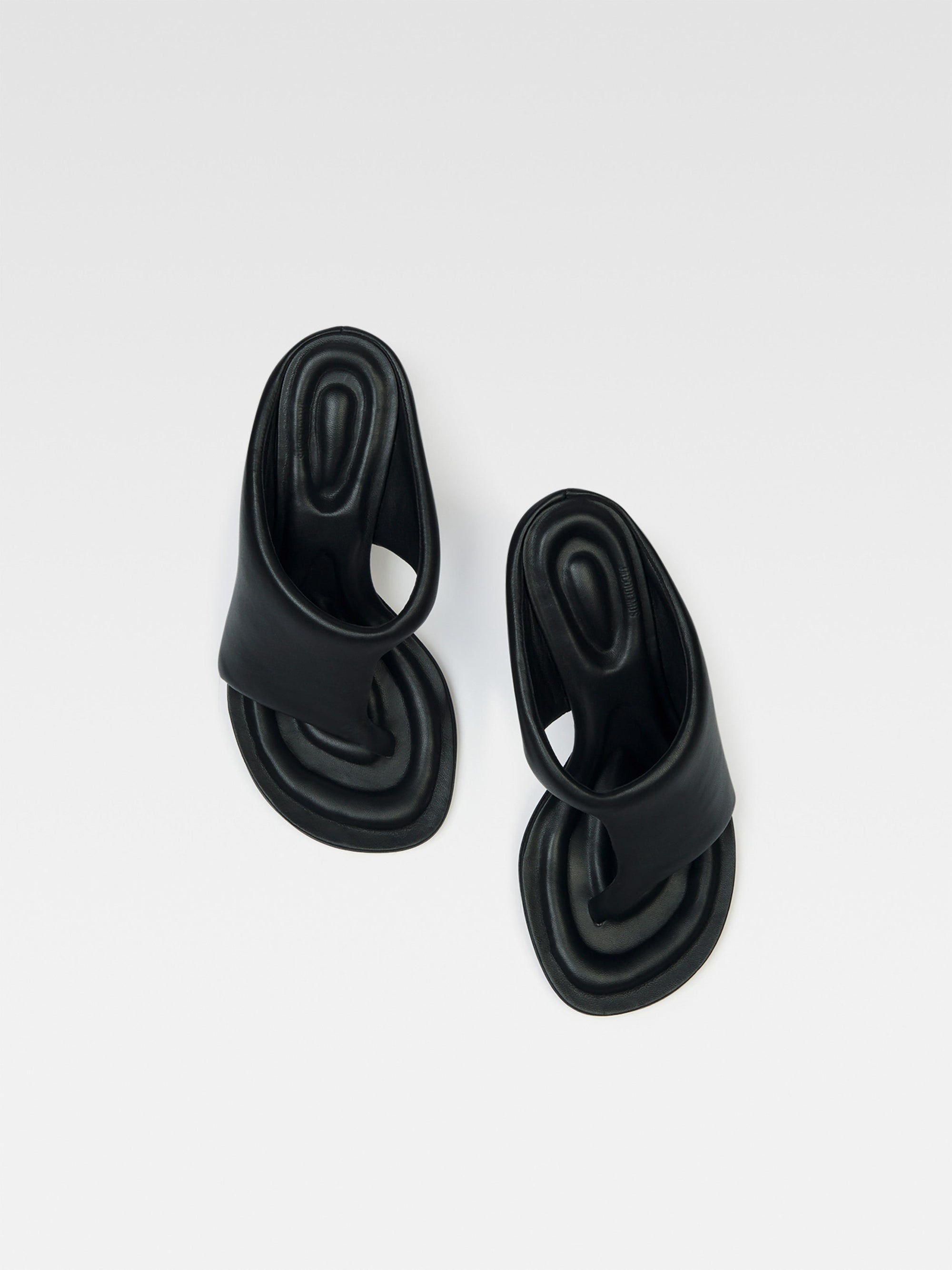 Mules Limone avec logo 80 en cuir - Black
