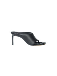 Mules Limone avec logo 80 en cuir - Black