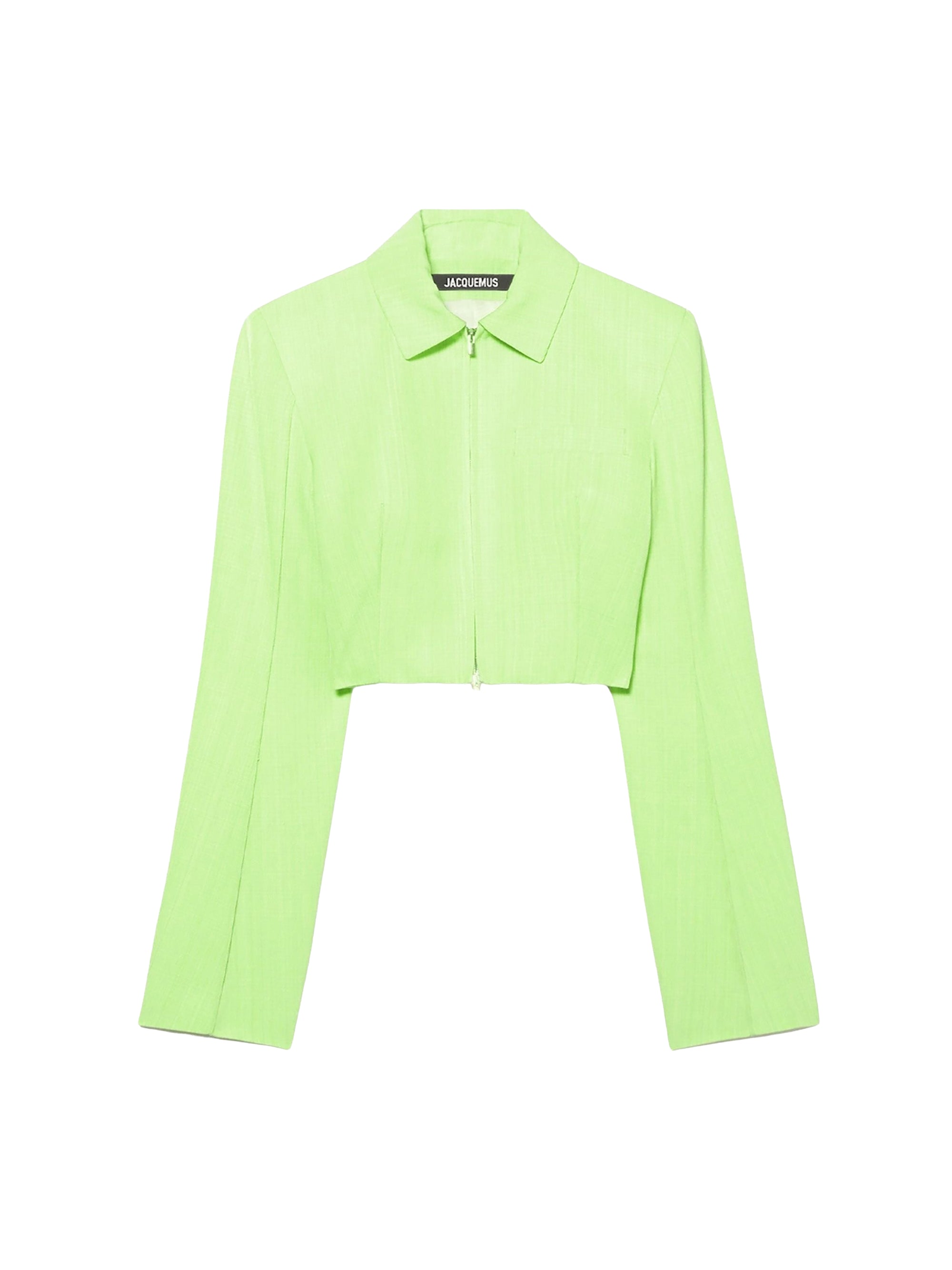 Veste Limao zippée en soie mélangée - Green