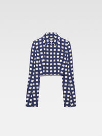 NAVY CHECKS LA VESTE LIMAO
