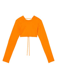 T-shirt court Piccola à lacets - Orange