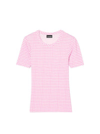 T-shirt Vichy à manches courtes - Light Pink Checks