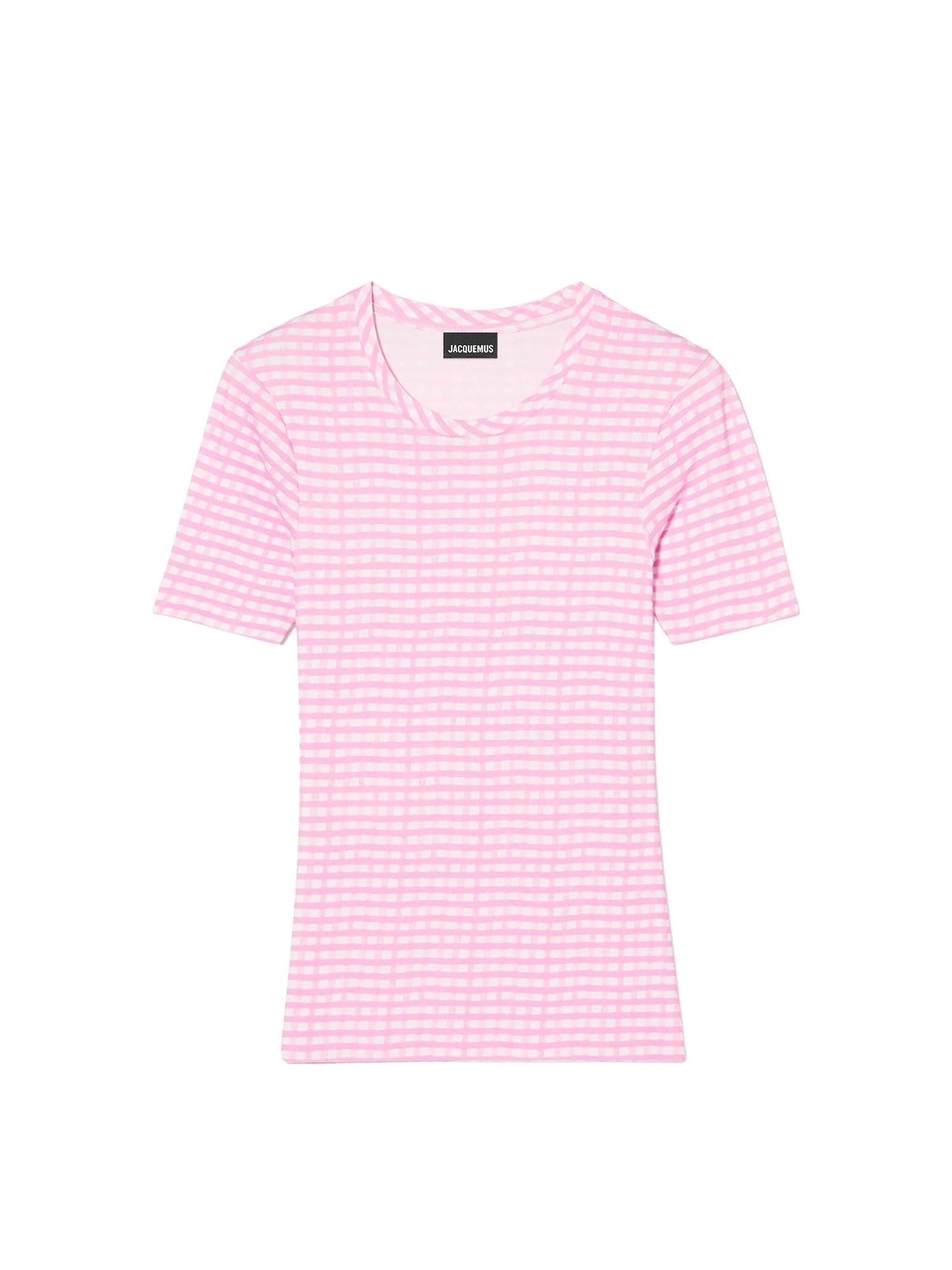 T-shirt Vichy à manches courtes - Light Pink Checks