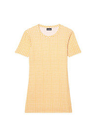 T-shirt Vichy à manches courtes - Orange Checks