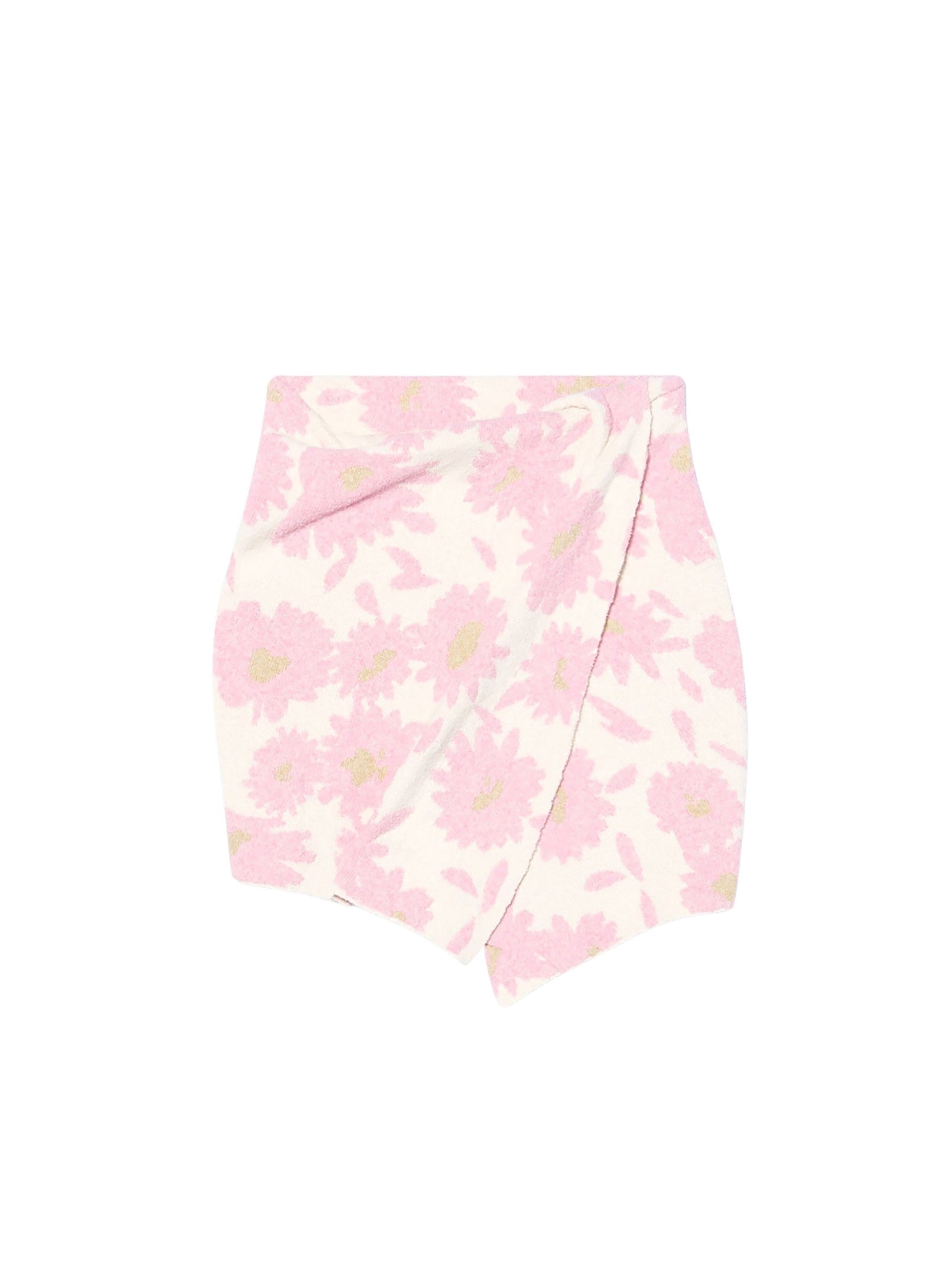 JACQUARD PINK FLOWERS LA JUPE BAGNU