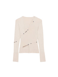 LIGHT BEIGE LE CARDIGAN TORDU