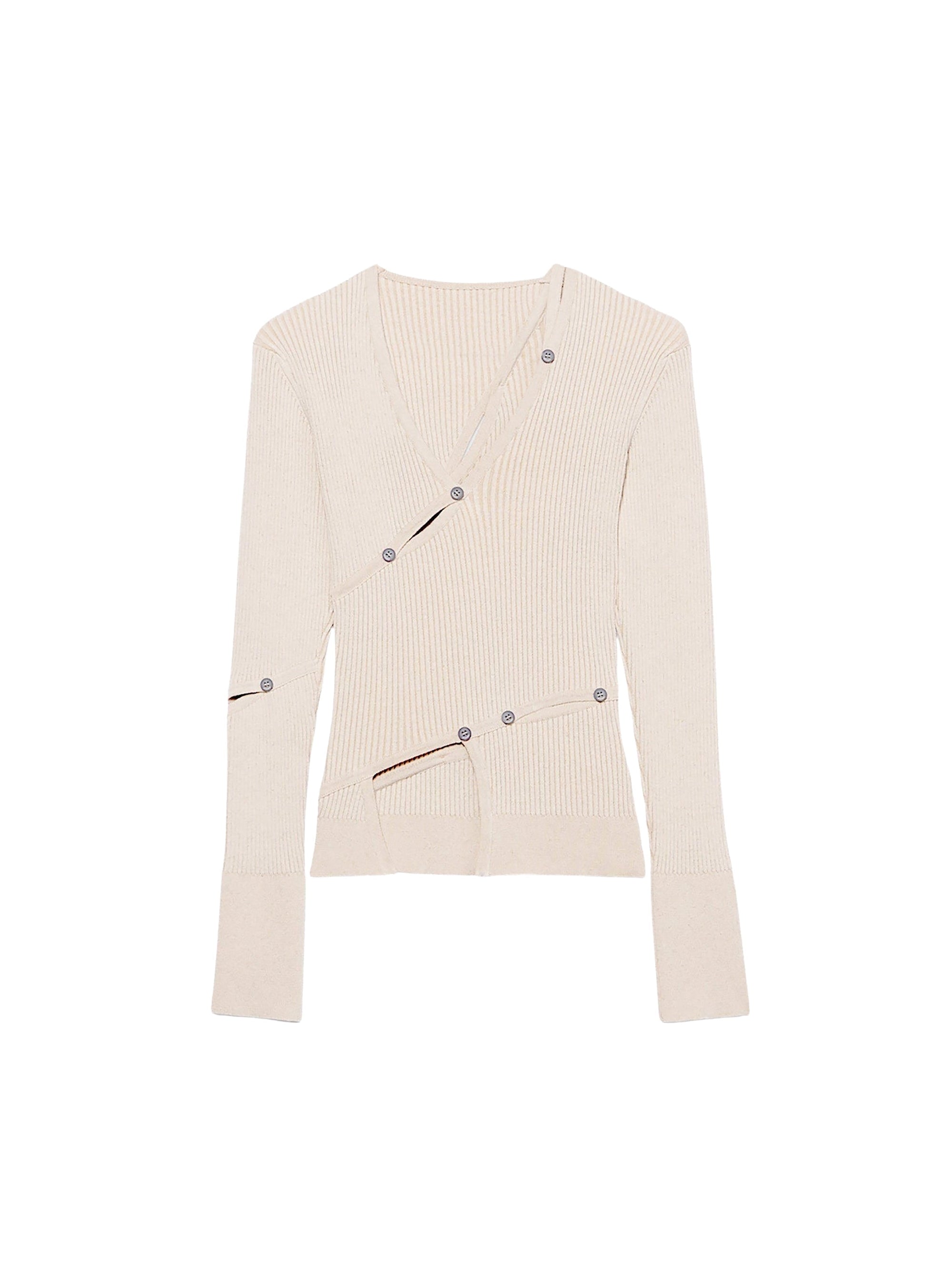 LIGHT BEIGE LE CARDIGAN TORDU