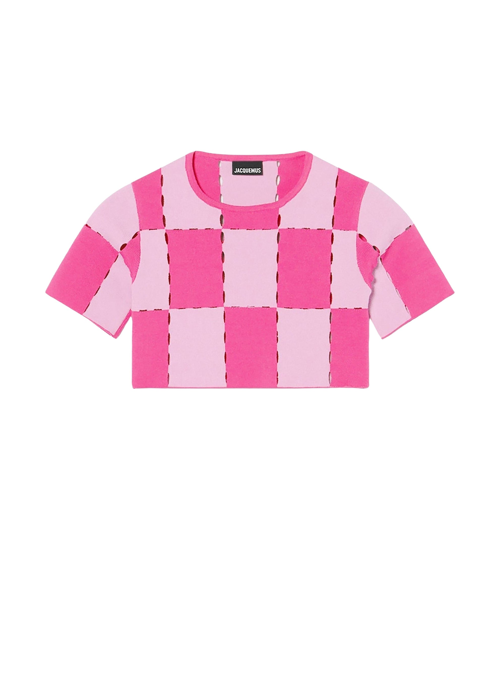 T-shirt court Gelato en maille - Multicolore Pink