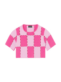 55€ / 2 sold //91 QTY / ST2%   T-shirt court Gelato en maille - Multi Pink