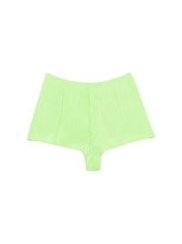 60€ / 1 sold //32 QTY / ST3%   Short Limao taille haute en soie mélangée - Green
