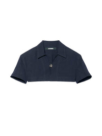 T-shirt court Bebi à fermoir - Navy