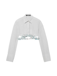 90€ / 11 sold //74 QTY / ST15%   Chemise courte Perli perlée - Light Grey