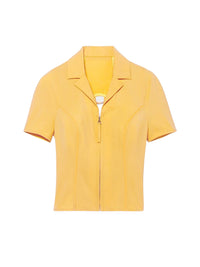 Chemise Tangelo dos nu en laine - Orange
