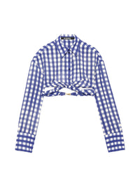 90€ / 2 sold //15 QTY / ST13%   Chemise courte Vichy à carreaux - Navy Checks