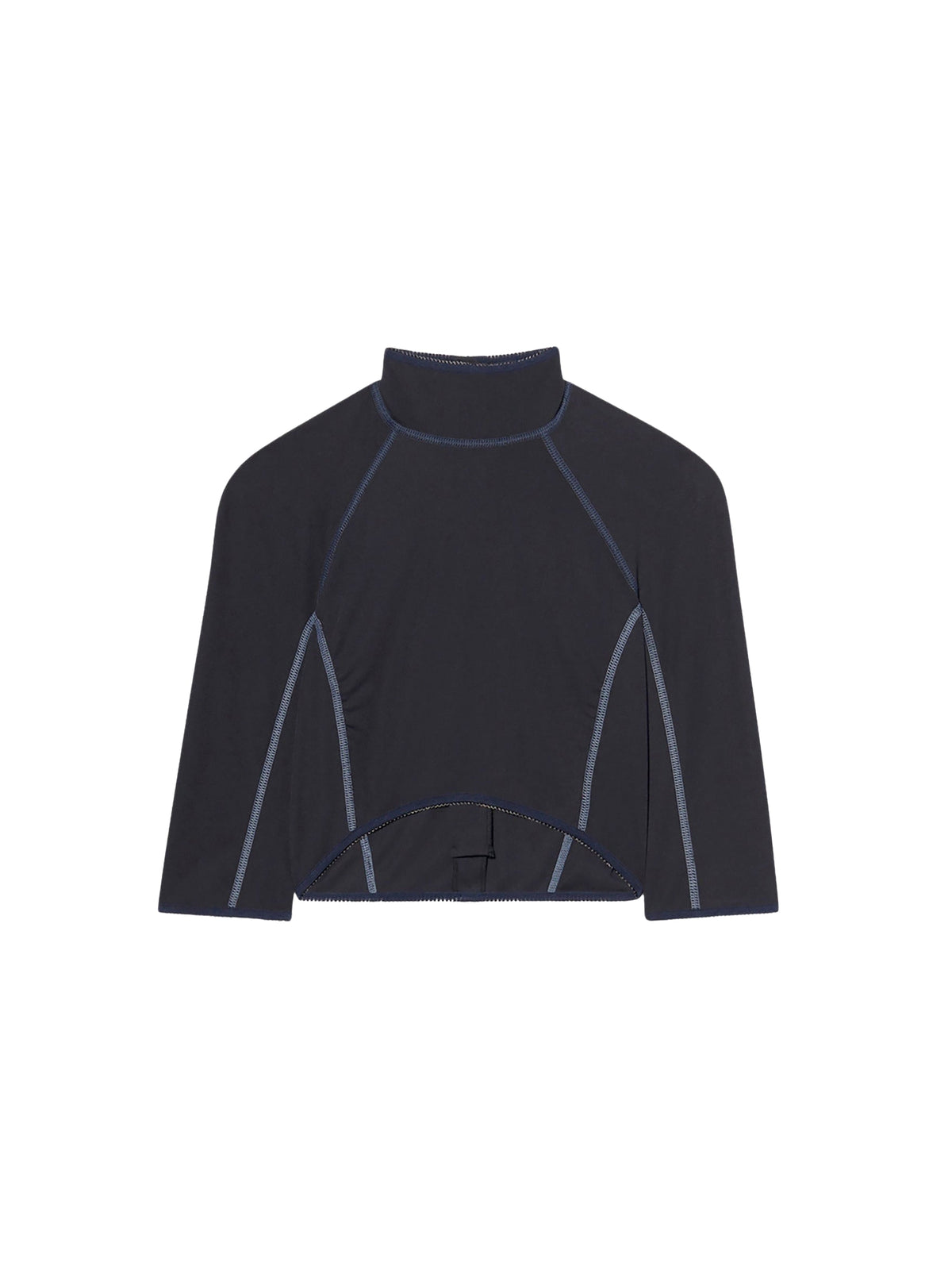 55€ / 3 sold //45 QTY / ST7%   Pull court Tuba zippé - Navy
