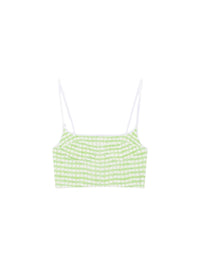 55€ / 1 sold //1 QTY / ST100%   Débardeur Melo à balconnets - Green Checks
