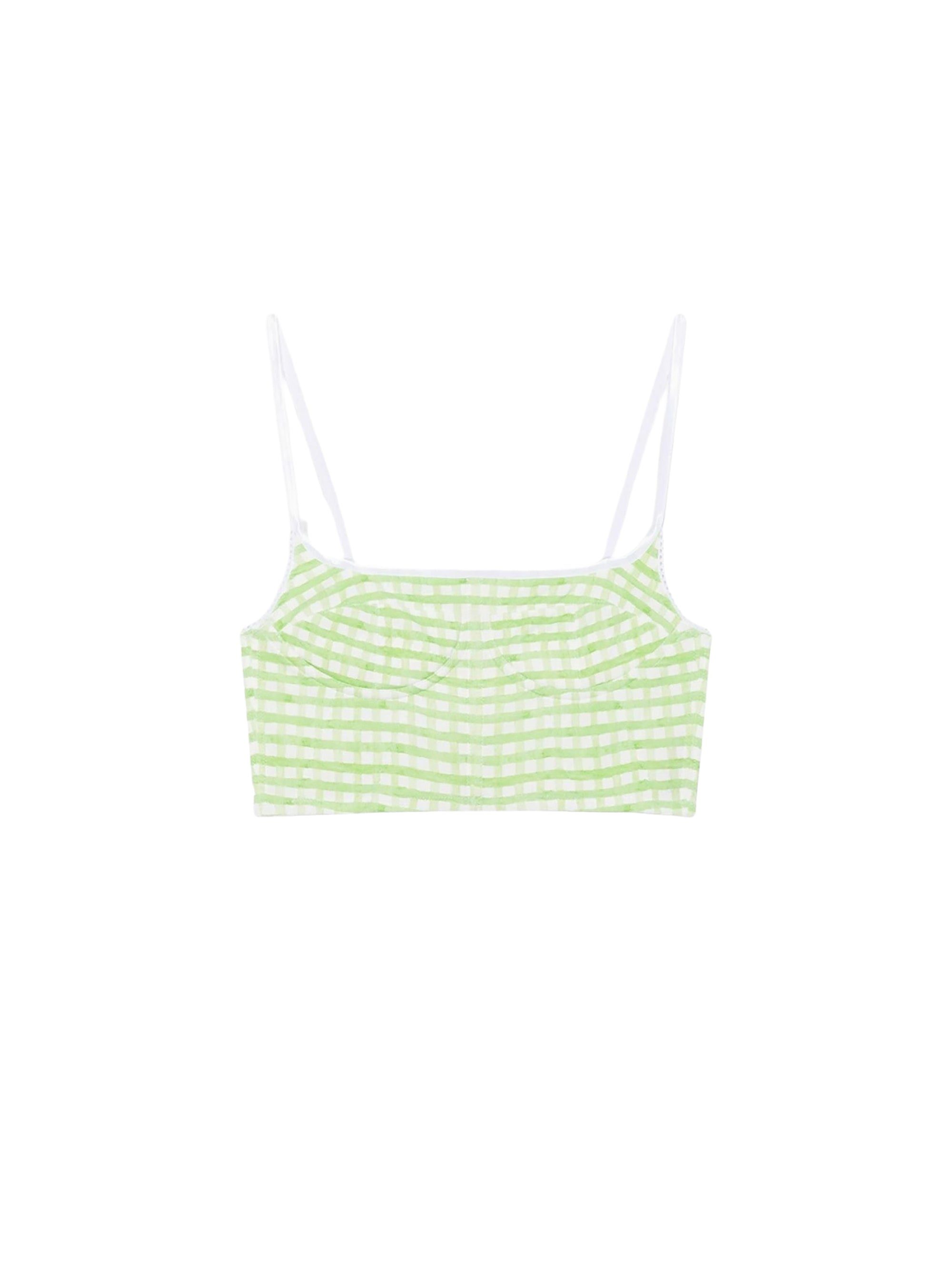 Débardeur Melo à balconnets - Green Checks