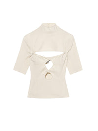 T-shirt Palmi en laine - Off White