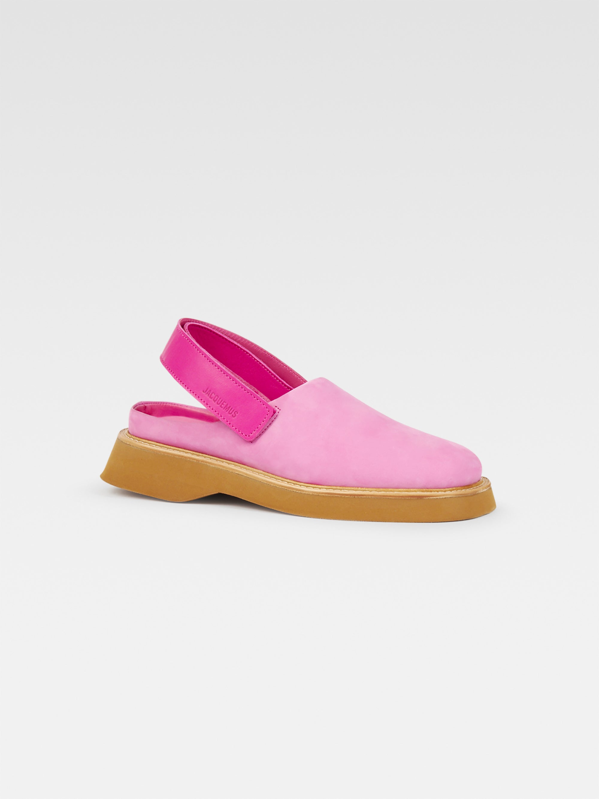 Mules Carré en cuir - Pink