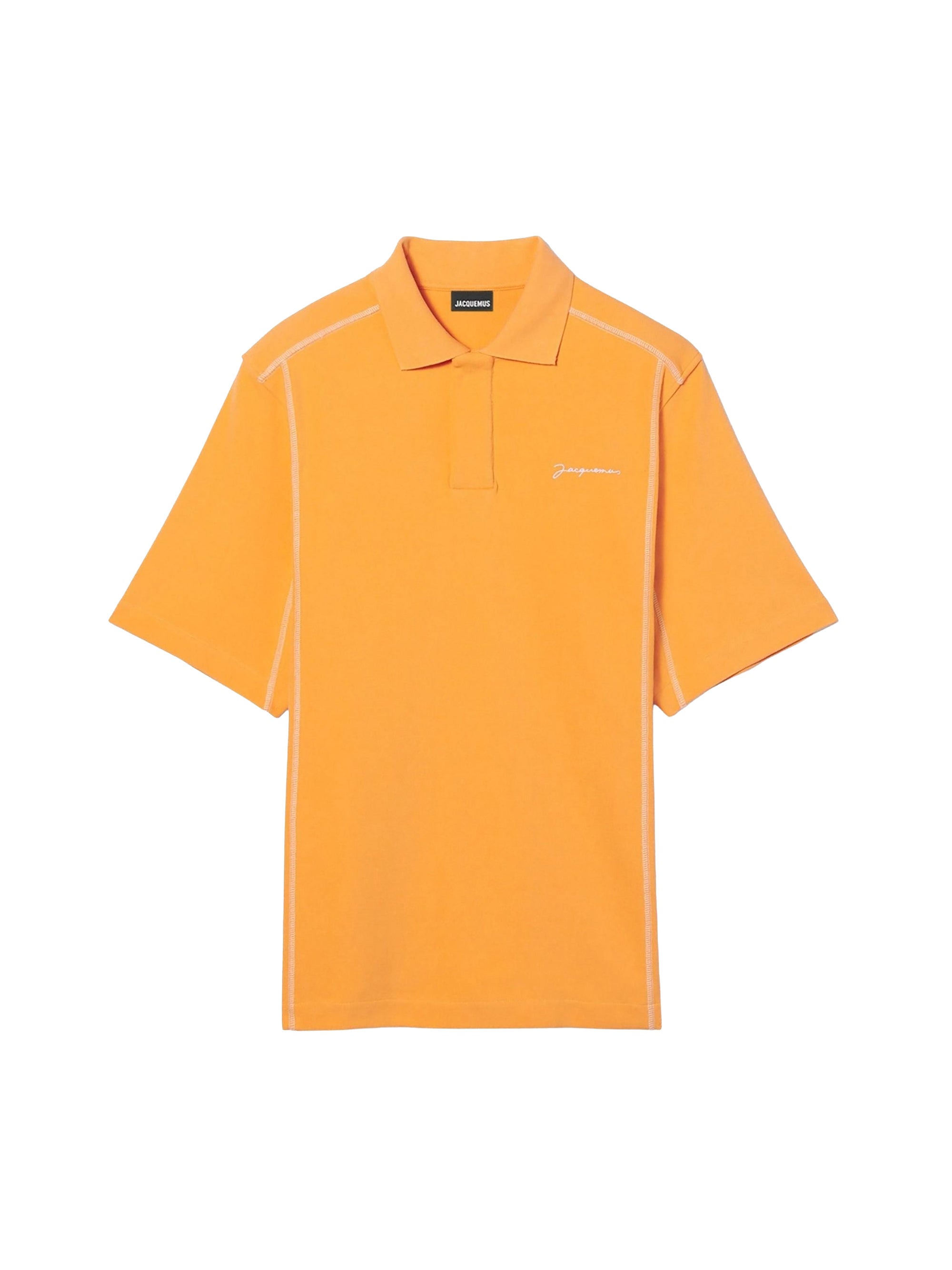 Polo Vainilla à surpiqures - Orange