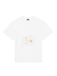PRINT STILL LIFE WHITE LE TSHIRT TABLEAU