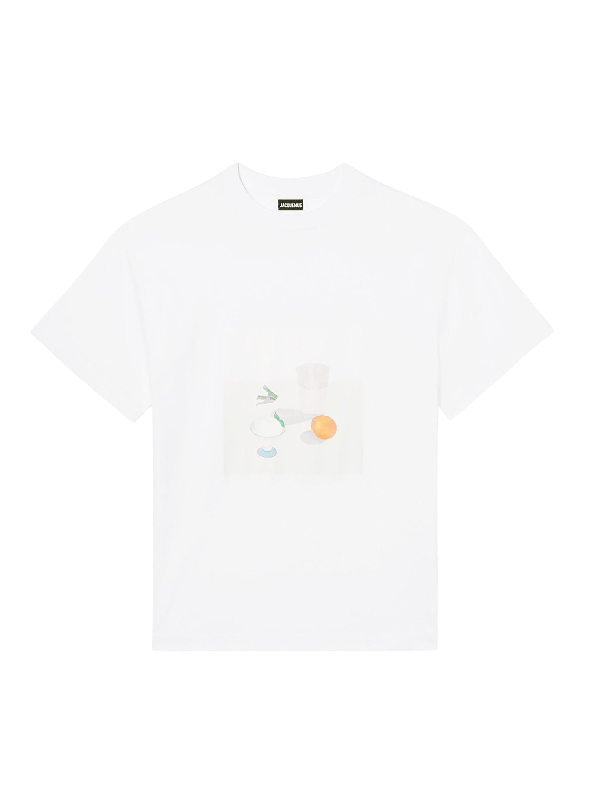 PRINT STILL LIFE WHITE LE TSHIRT TABLEAU