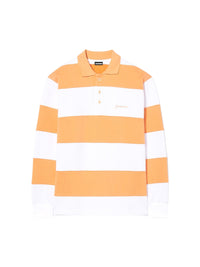 Chemise polo à rayures - Multi Orange