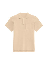 Polo Baunhila en maille côtelé - Beige
