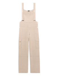 Salopette à rayures - Beige