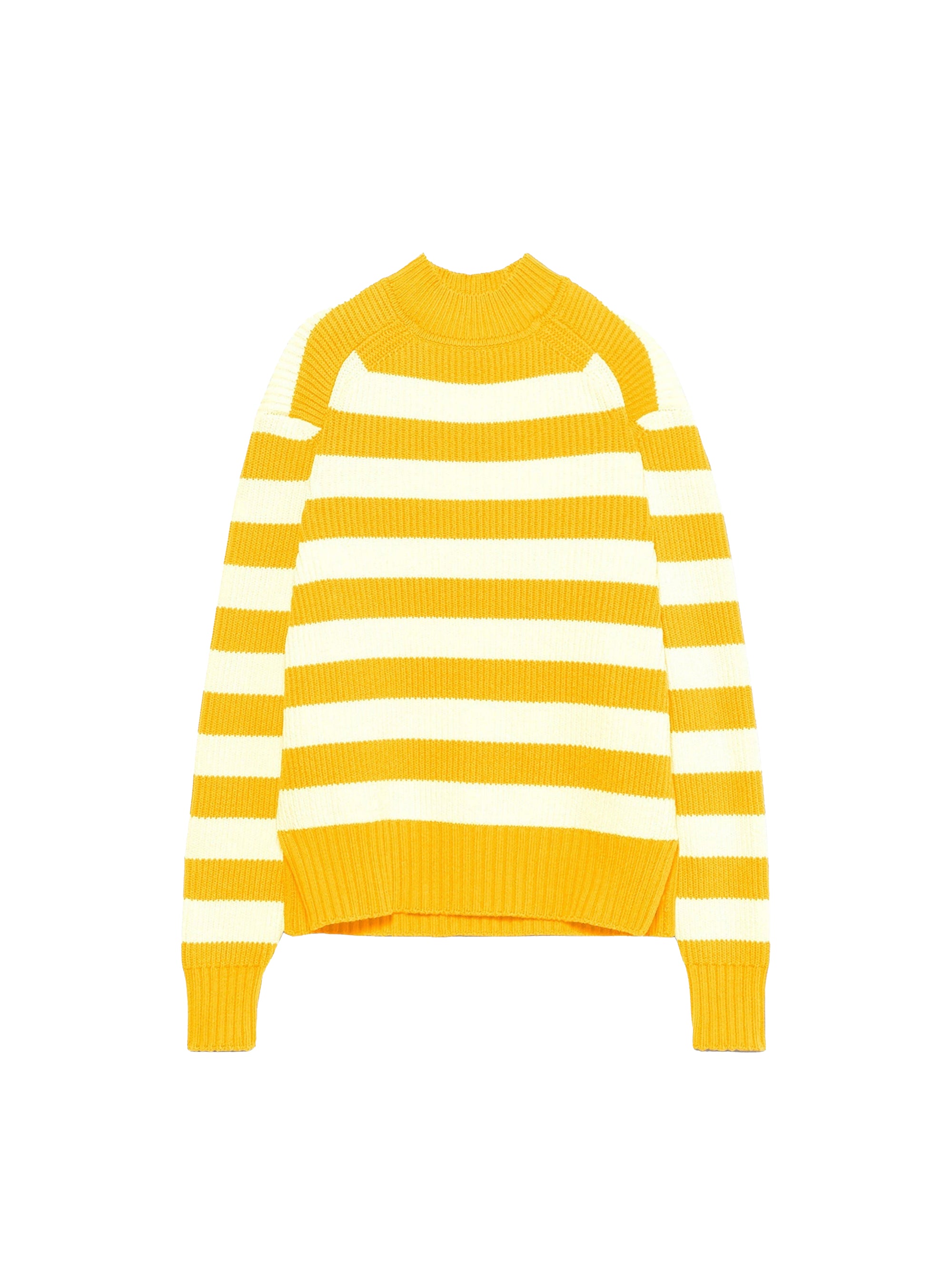 Pull à rayures duveteux - Multicolore Orange