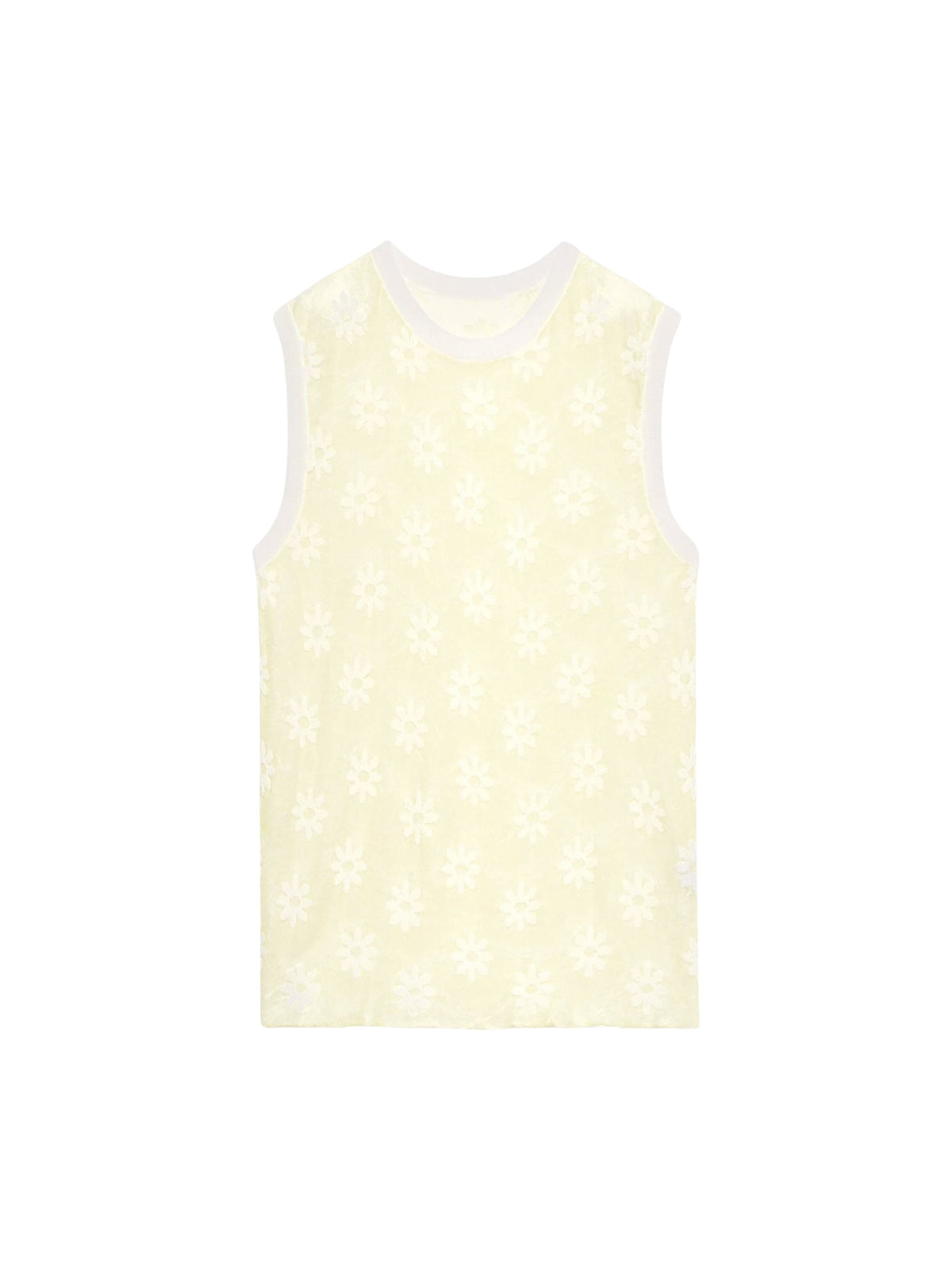 60€ / 1 sold //2 QTY / ST50%   Débardeur Menta en maille - Yellow Flowers