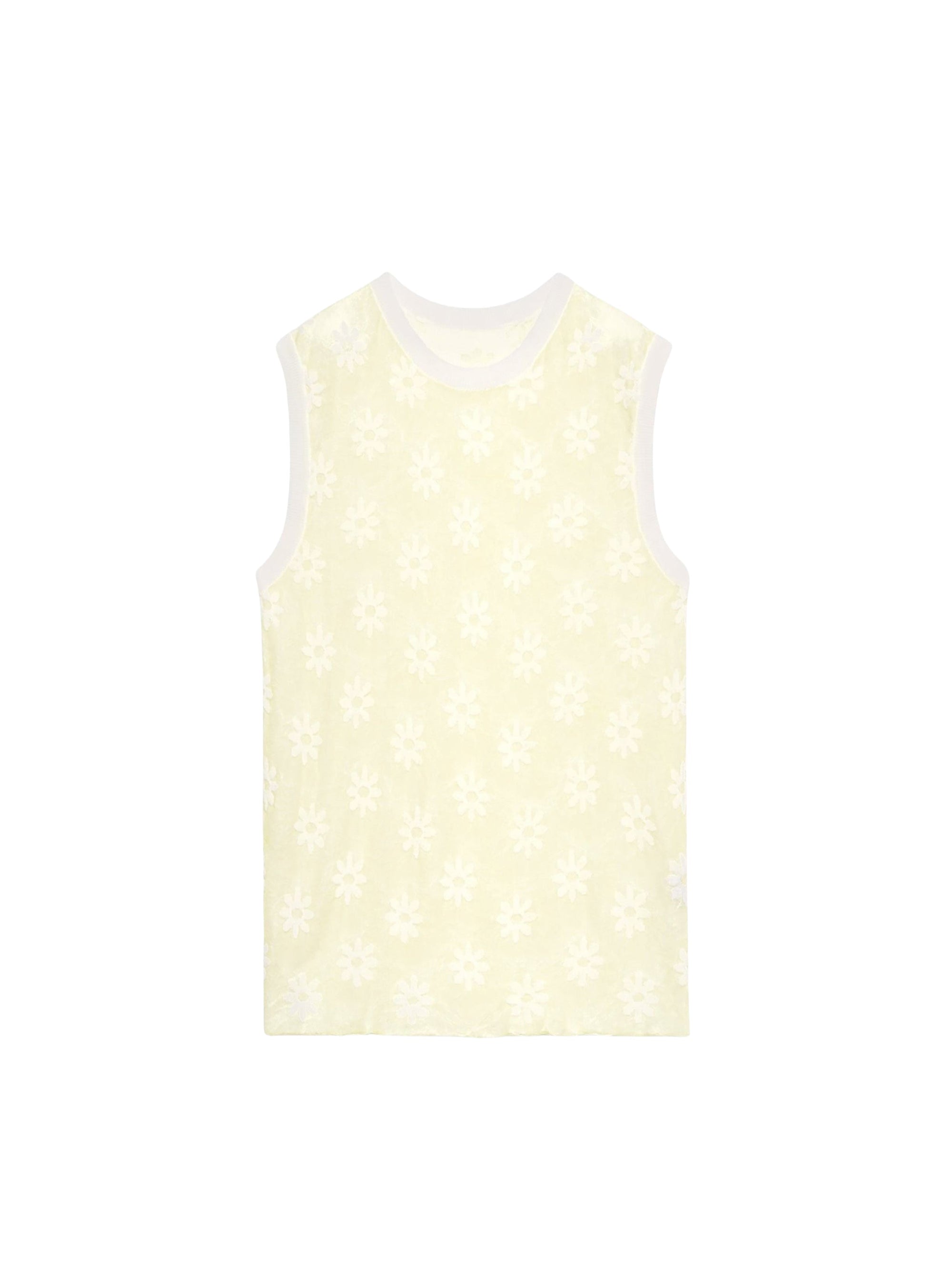 JACQUARD YELLOW FLOWERS LA MAILLE MENTA
