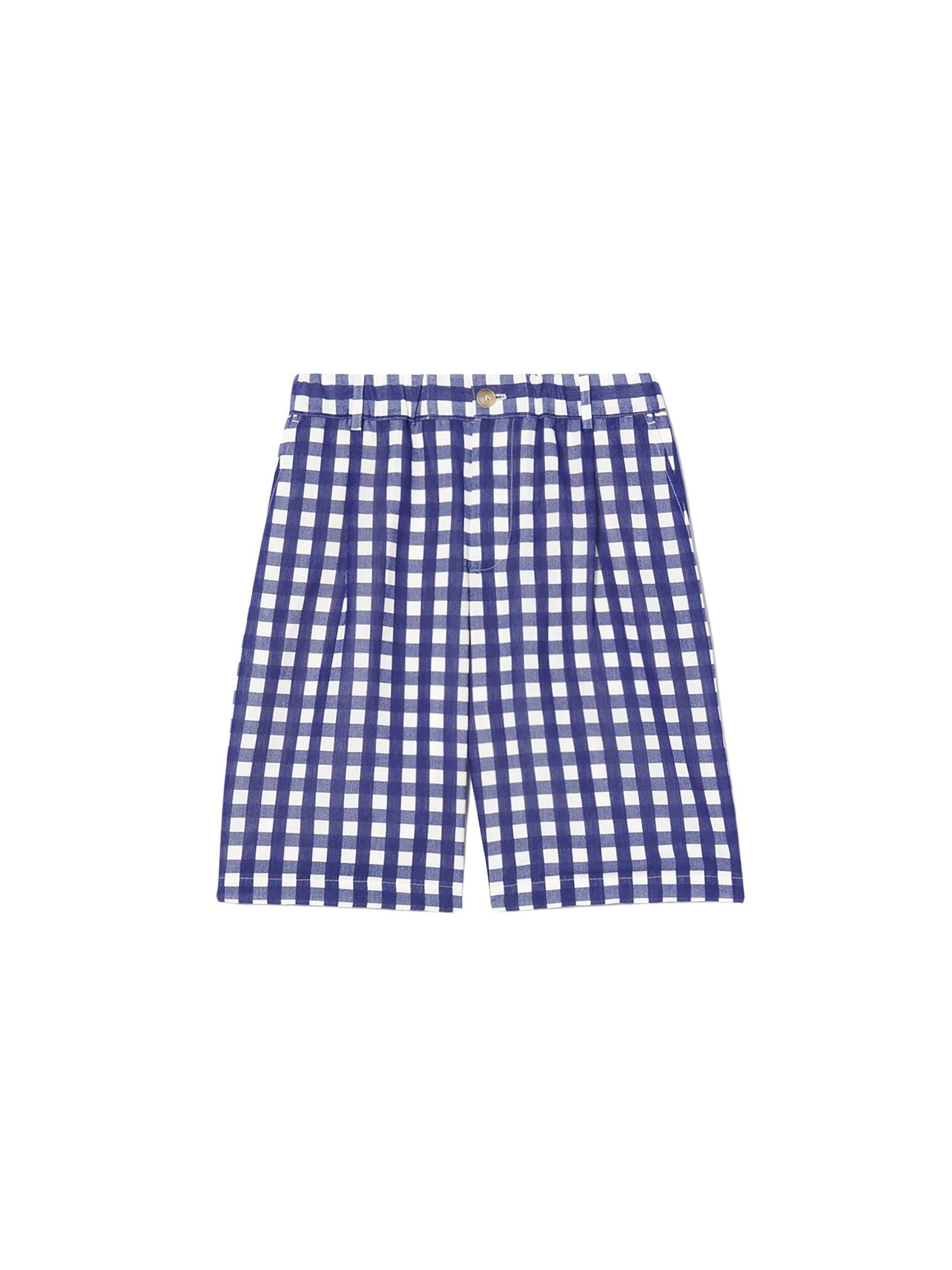 NAVY CHECKS LE SHORT GELATI