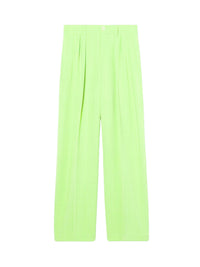 Pantalon Mela à pinces en soie mélangée - Green