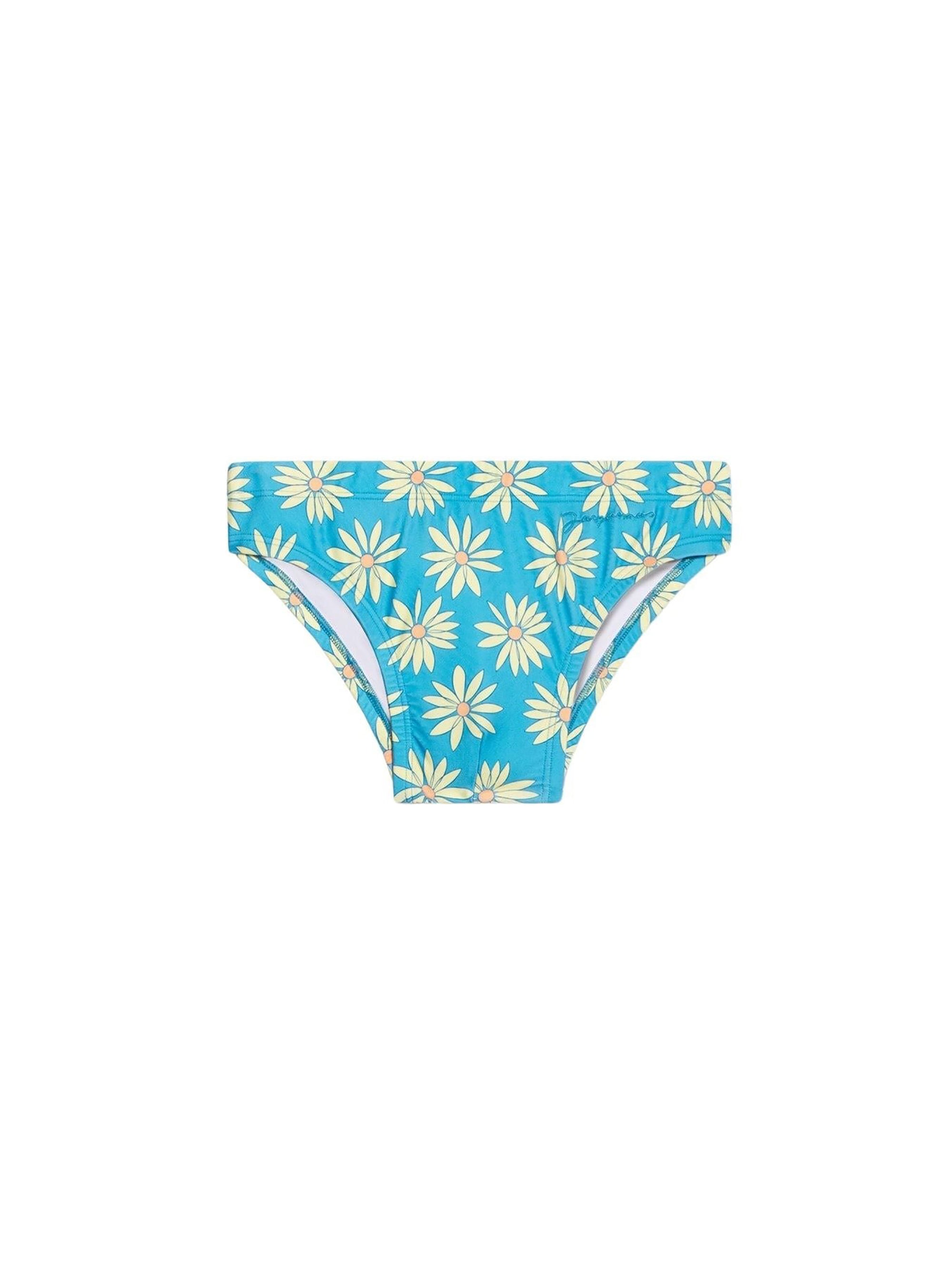 Bas de maillot de bain - Print Green & Blue Flowers
