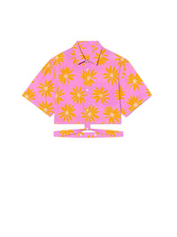 PRINT ORANGE/PINK FLOWERS LA CHEMISE FLEURS