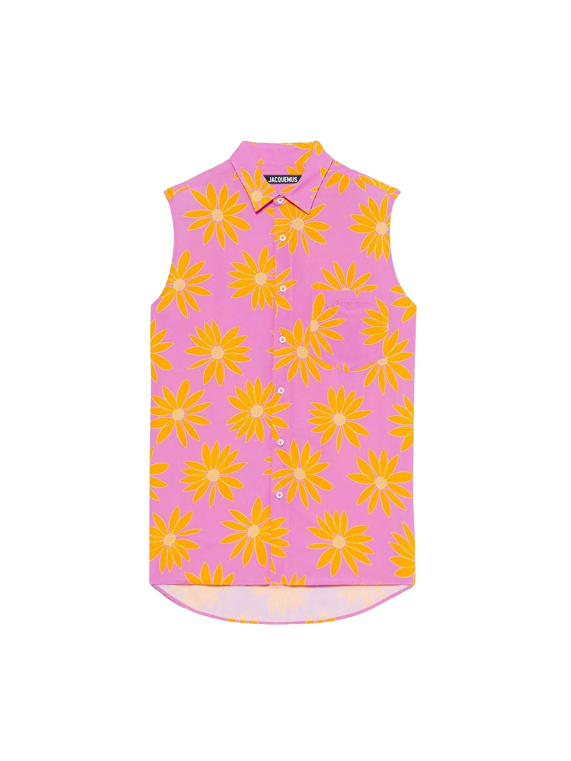 Chemise Frescu sans manches - Orange & Pink Flowers