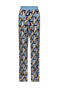 Pantalon ajusté à motif géométrique - Pop Knit