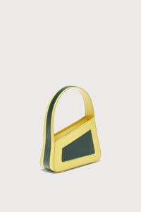 FOREST YELLOW ALBERT S FRAMED mini sac asymétrique en cuir matelassé