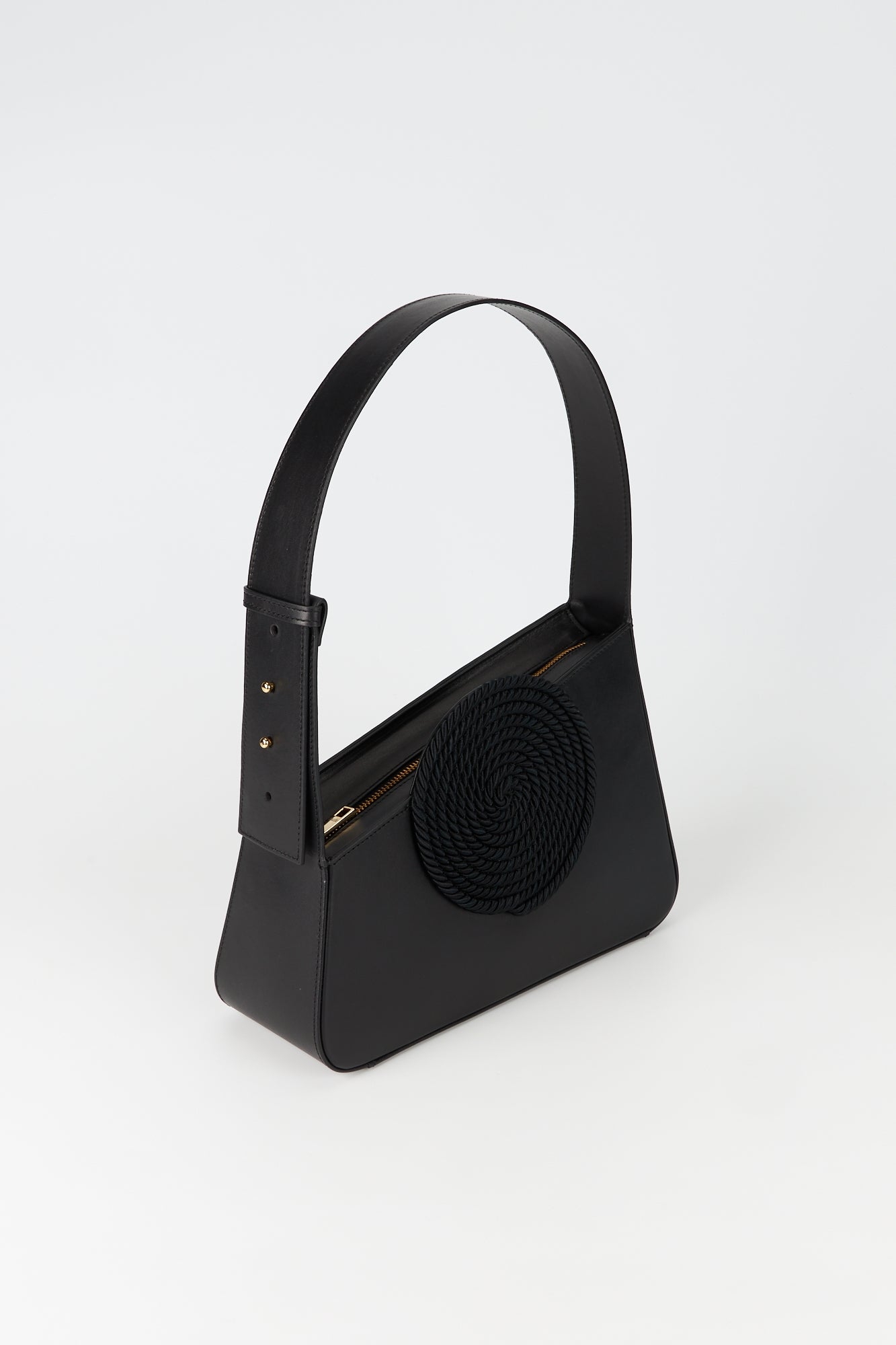 BLACK ALBERT M PASSEMENTERIE Sac passementerie asymétrique en cuir