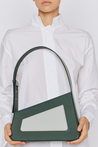 CELADON FOREST ALBERT M FRAMED Sac matelassé en cuir asymétrique