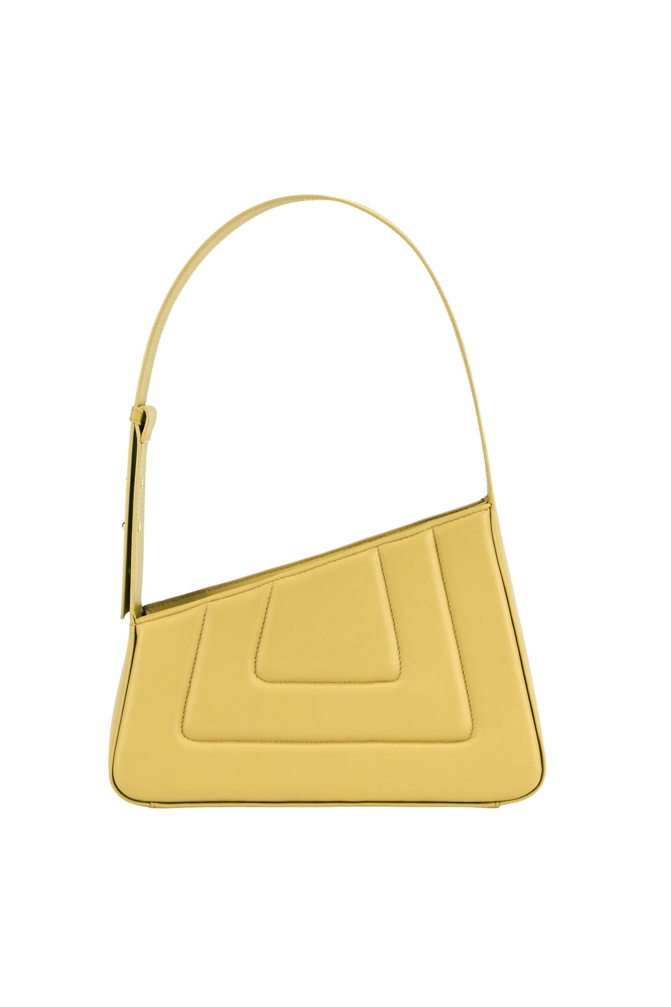 YELLOW ALBERT M QUILTED Sac matelassé en cuir asymétrique