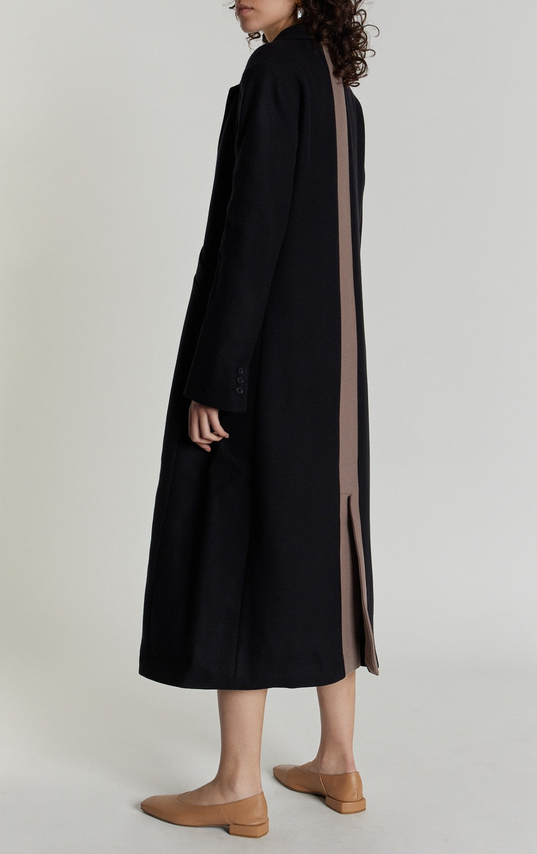 BLACK  BARBARA COAT Manteau en laine oversize