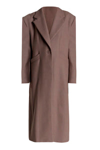 TAUPE  BARBARA COAT Manteau en laine oversize