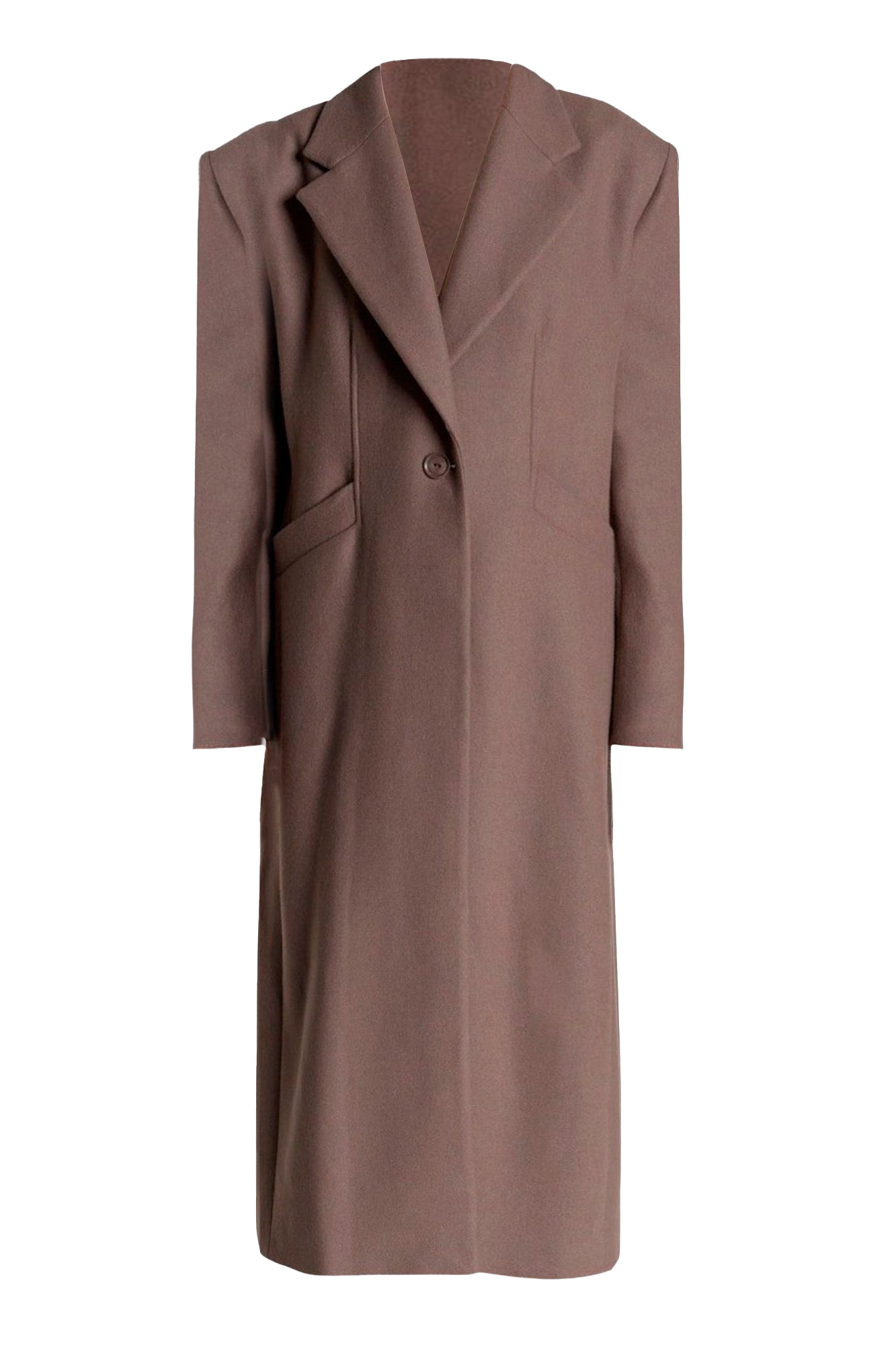 TAUPE  BARBARA COAT Manteau en laine oversize