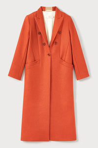 ORANGE BARBARA COAT Manteau en laine oversize