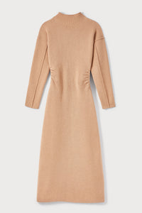 Robe Jadé en maille laine - Beige