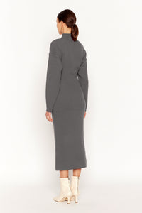 GREY JADÉ DRESS Robe midi en laine