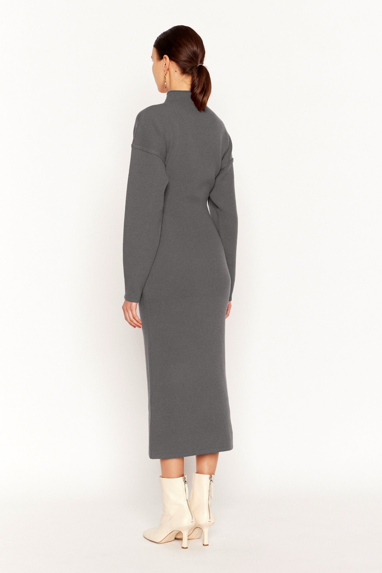 GREY JADÉ DRESS Robe midi en laine